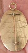 Sepia mourning brooch back