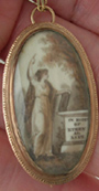 Sepia mourning brooch front