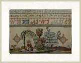 1855 Needlework Mourning Sampler