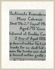 English 1892 Mourning Sampler