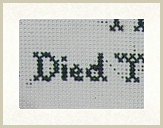 English 1892 Mourning Sampler