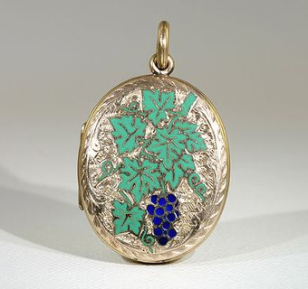 Grapes on a Victorian Locket