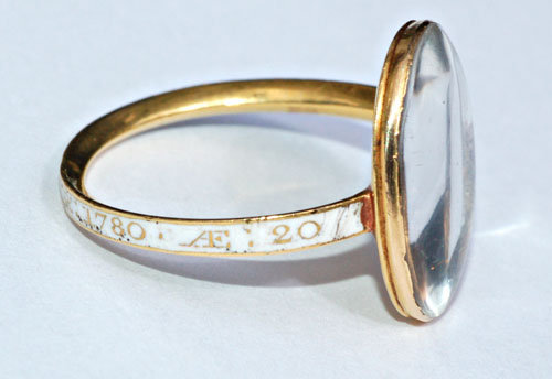 Anachronistic 1780 Memento Mori Neoclassical Ring