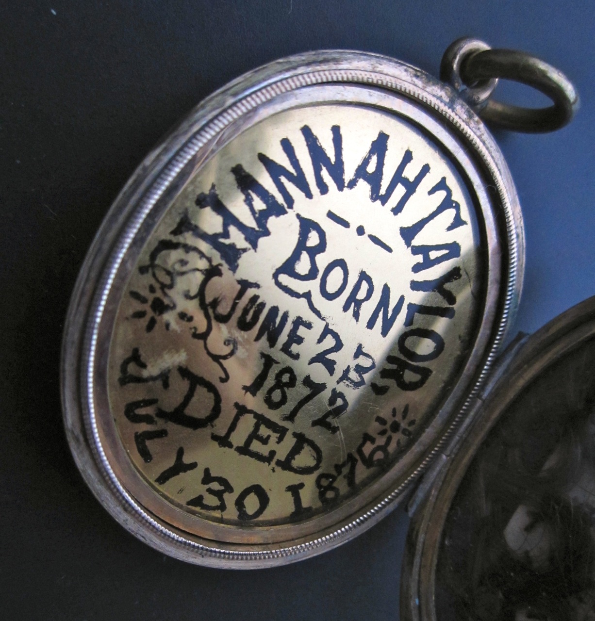 Sleep in Jesus Locket / In Memory Of Black Enamel