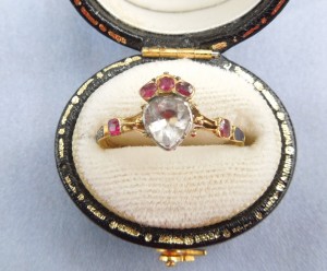 French heart and hand ring