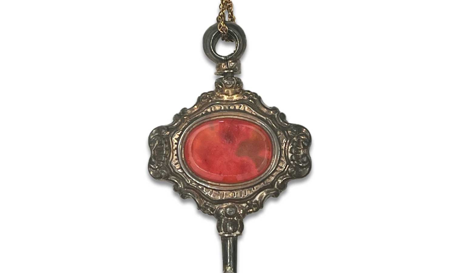 Pocket Watch Key With A Hair Memento - Art of Mourning