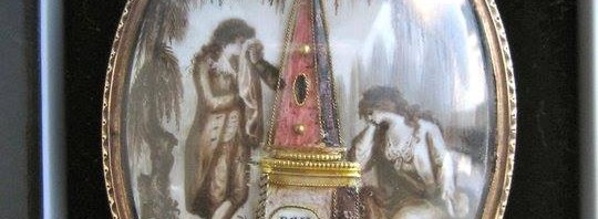 French Mourning Miniature and mother on February 22nd, 1787, age 11 years, 4 months and 22 days.”