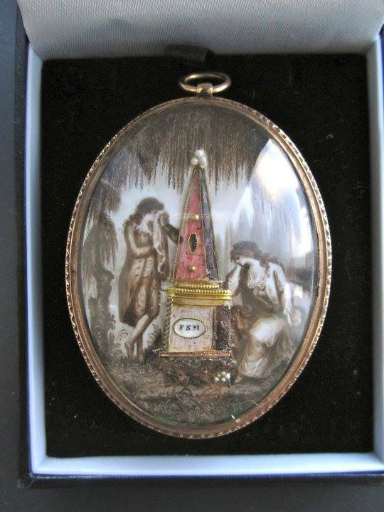 French Mourning Miniature and mother on February 22nd, 1787, age 11 years, 4 months and 22 days.”