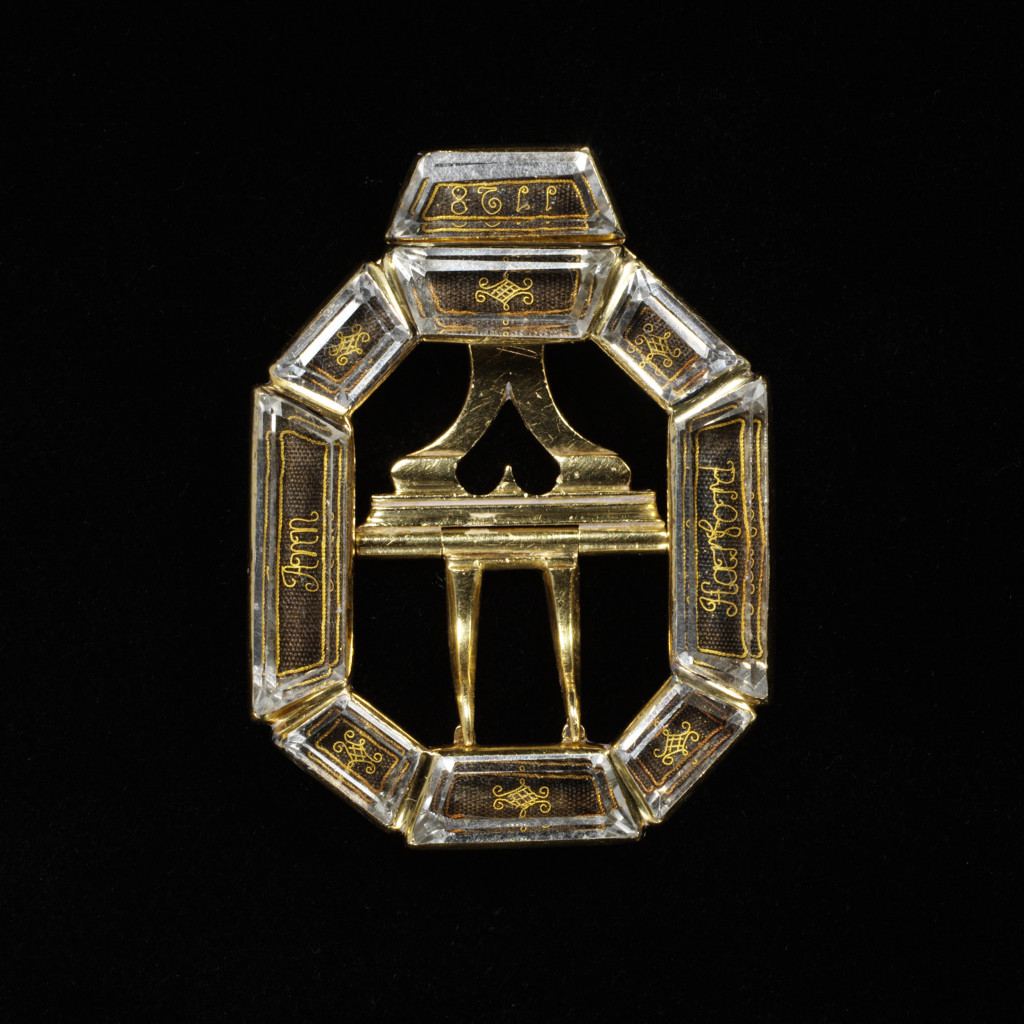 This octagonal buckle was made to commemorate the death of Ann Harwood in 1728.