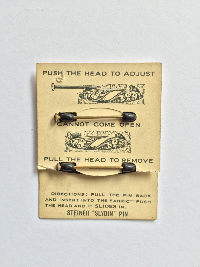 Original mourning pins, reverse