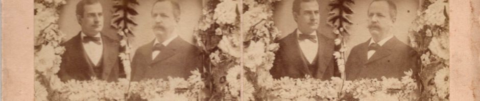 Funeral card with floral decorations.