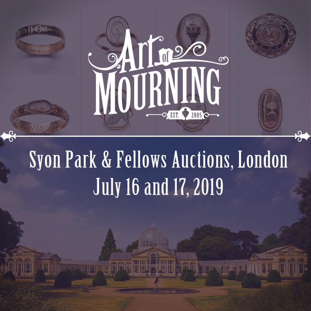 Art of Mourning Syon Park and Fellows Auctions mourning jewellery lecture, July 16 & 17, 2019