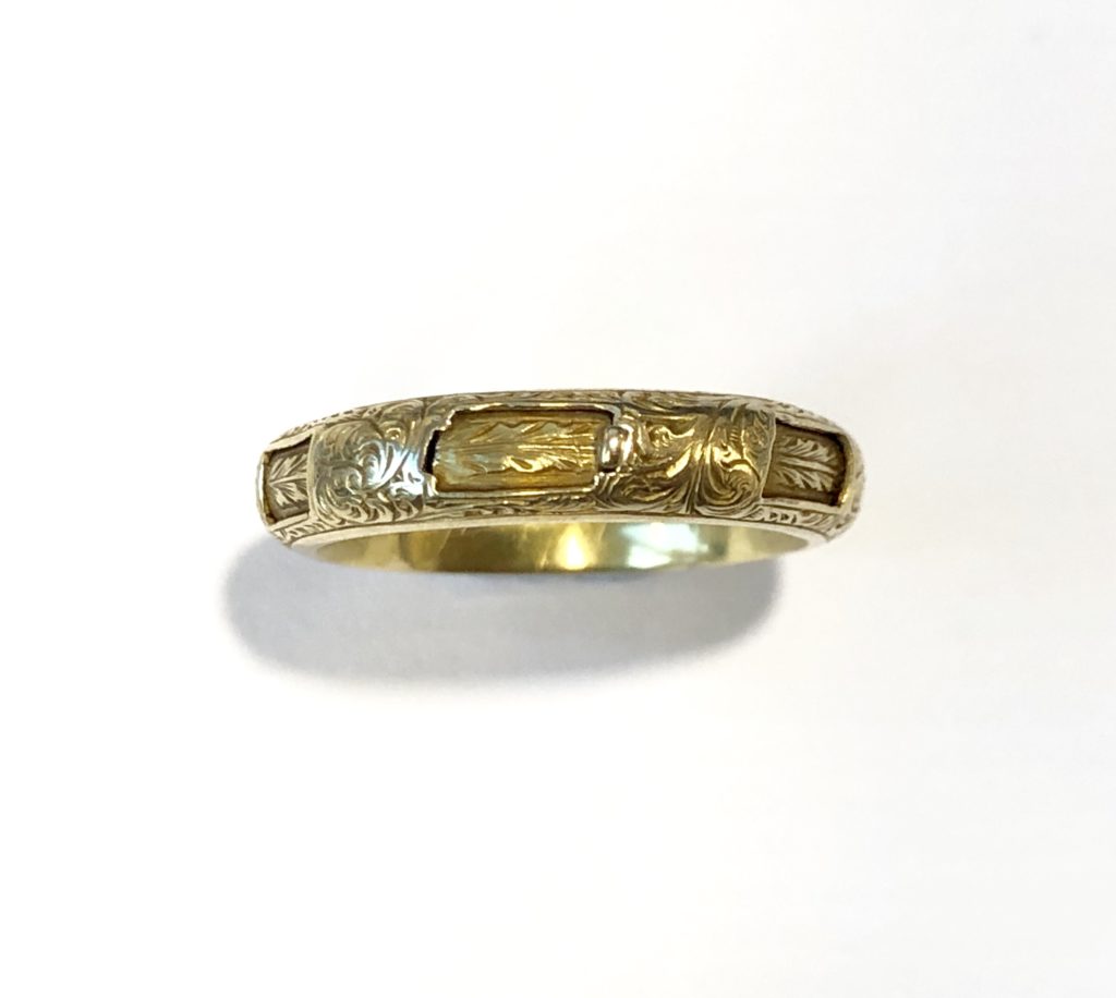 Late 19th century opening mourning ring. Compartment. Courtesy: @inezstodel_jewelry