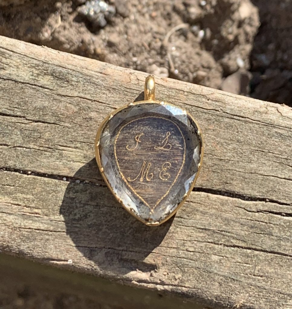 Stuart Crystal late 17th century heart shaped sentimental pendant.