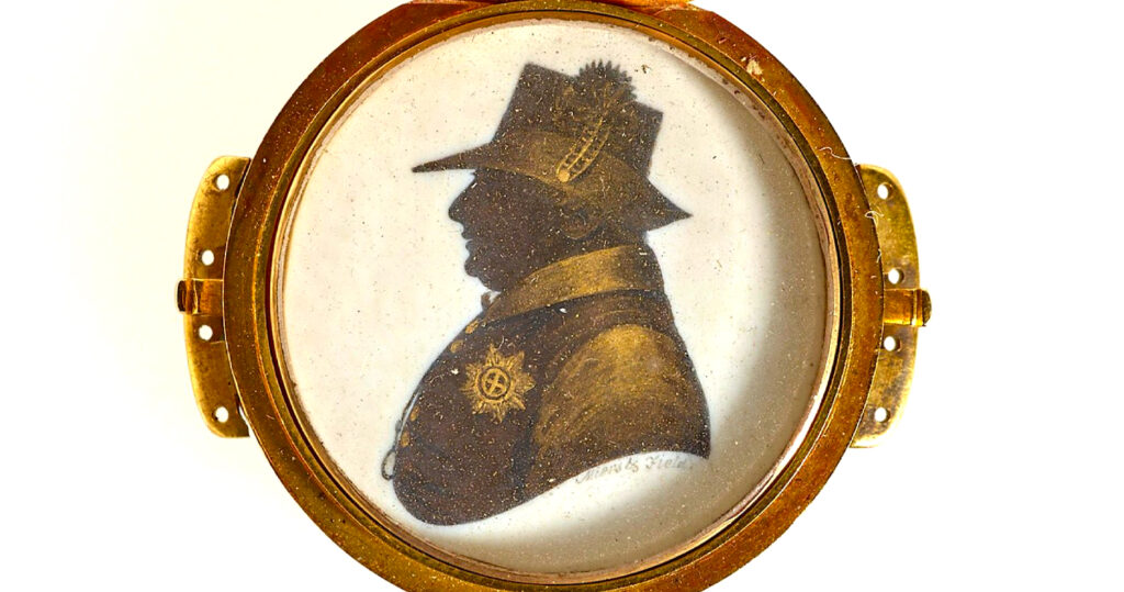 Silhouette/shade of George III later in life, from the firm of Miers & Field. Royal Collection Trust UK.